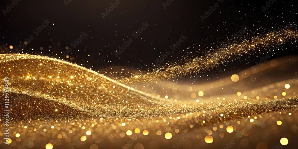 Elegant and glamorous background with a golden glitter wave, glamour, elegant, luxurious, sparkle, shimmer, gold Elegant and glamorous background with a golden glitter wave, glamour, elegant, luxurious, sparkle, shimmer, gold