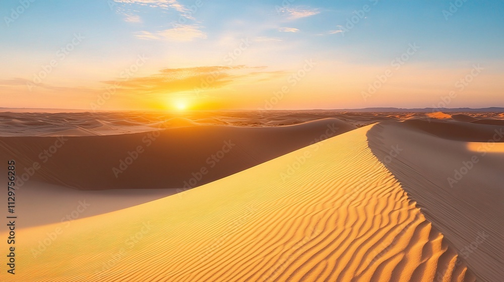 Serene White Sand Dunes Under Pastel Sky at Sunrise Serene White Sand Dunes Under Pastel Sky at Sunrise