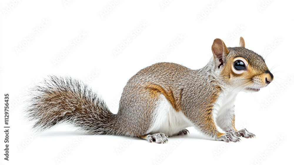 Closeup of cute beautiful little small brown squirrel isolated on white background. fluffy and furry forest woodland rodent animal, adorable and funny mammal, baby, beauty, tail. Closeup of cute beautiful little small brown squirrel isolated on white background. fluffy and furry forest woodland rodent animal, adorable and funny mammal, baby, beauty, tail.