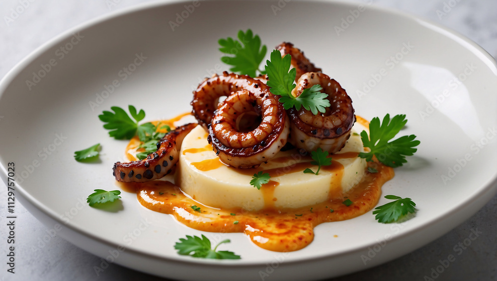 Minimalist Grilled Octopus with Creamy Potato Puree Minimalist Grilled Octopus with Creamy Potato Puree