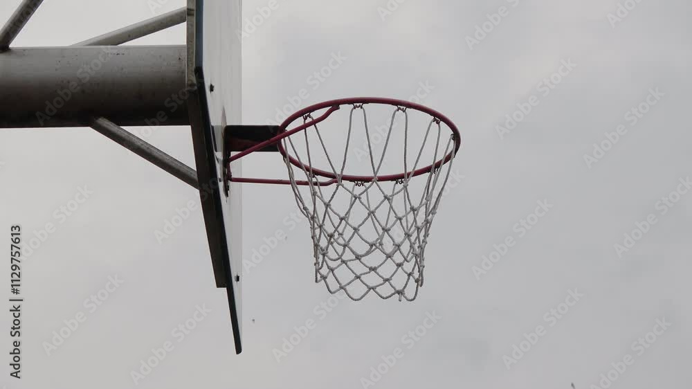 The ball goes in the hoop. The ball goes in the hoop.