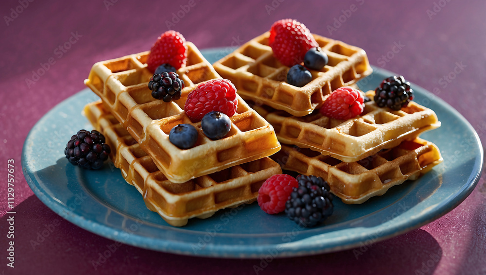 Mini Waffle with Berries Mini Waffle with Berries