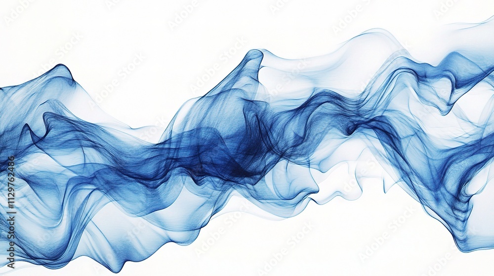 Abstract Digital Wave Stream Illustration in Blue Tones Abstract Digital Wave Stream Illustration in Blue Tones