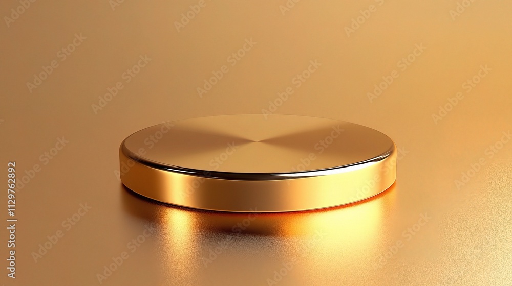Smooth Gold Metallic Surface with Reflective Finish