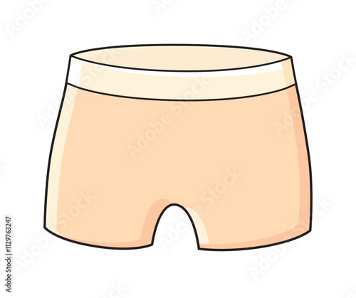 Beige boxer shorts isolated vector illustration