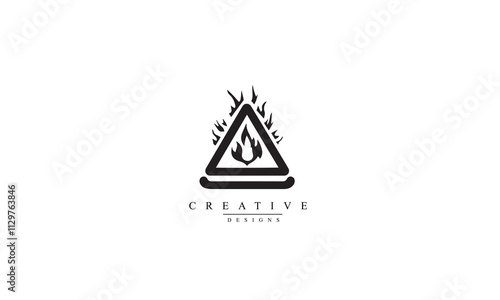 Free Download Hazard warning vector icon. filled flat black logo illustration. Vector graphics white background  - GFXLoad