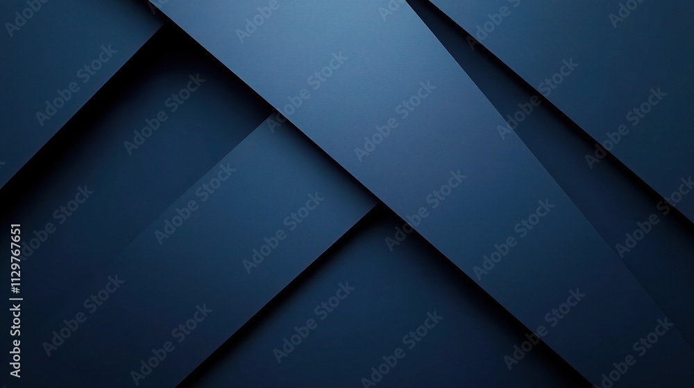 Modern Dark Navy Blue Gradient Geometric Background with Triangles