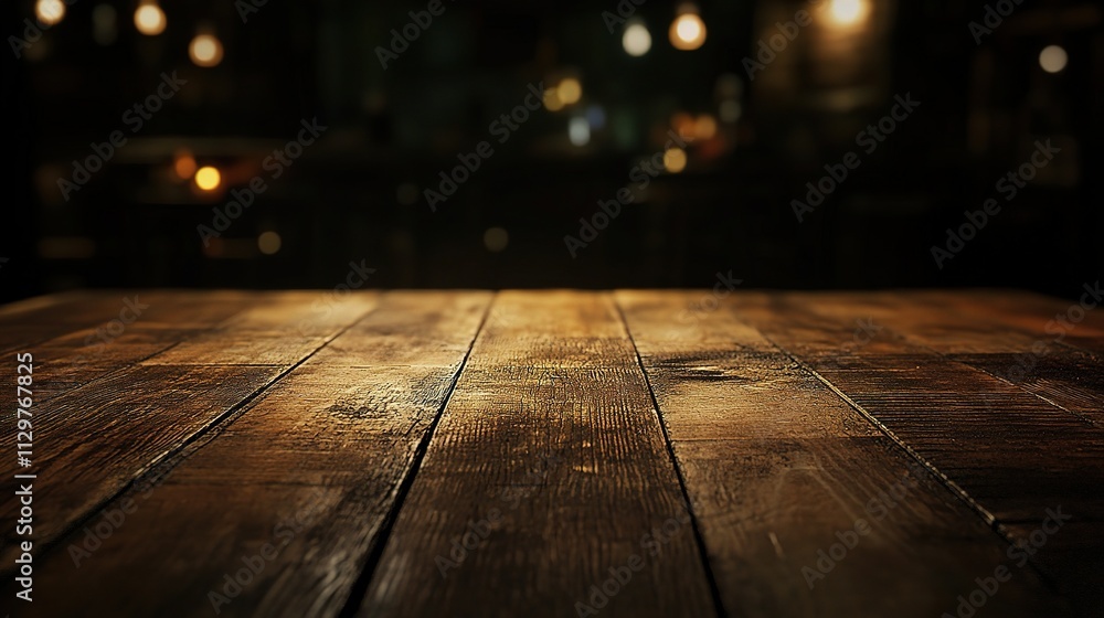 Selective Focus on Wood Table Surface with Blurred Light Background Selective Focus on Wood Table Surface with Blurred Light Background