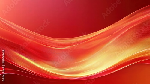 Vibrant red and orange abstract wave patterns