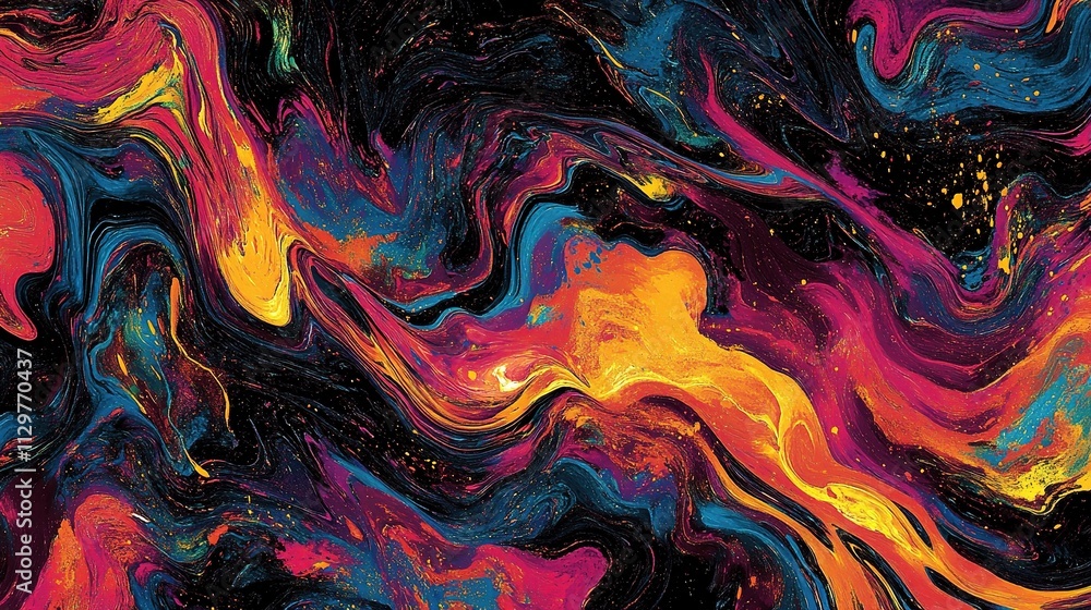 Abstract Digital Swirl Pattern in Vibrant Colors Abstract Digital Swirl Pattern in Vibrant Colors