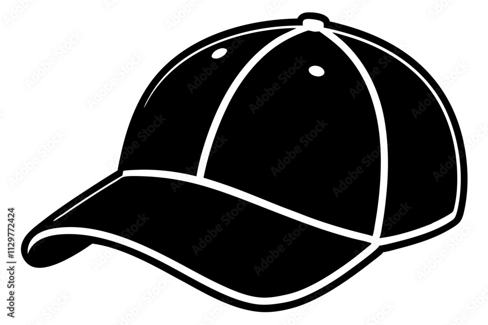 Fototapeta premium Nice baseball cap isolated on white background vector art illustration