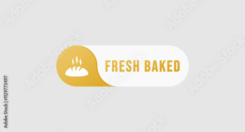 Fresh baked label or freshly baked design vector. Fresh baked label for product packaging, websites, print design, and more about fresh baked.