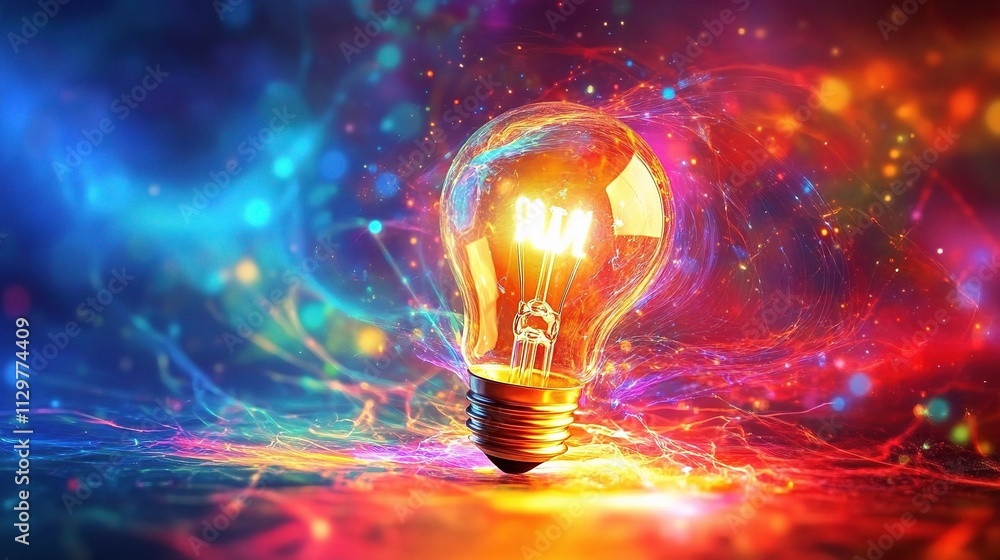 Creative Business Ideas with Innovation and Lightbulb Concept Creative Business Ideas with Innovation and Lightbulb Concept