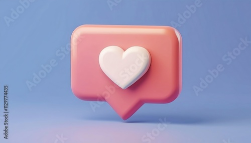 A stylized message icon featuring a pink background and a white heart, symbolizing love and communication in digital interactions.