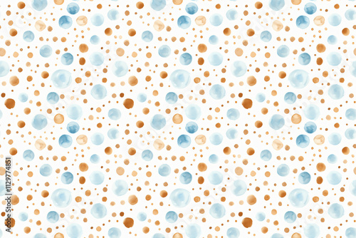 watercolor blue and brown polka dots pattern wallpaper