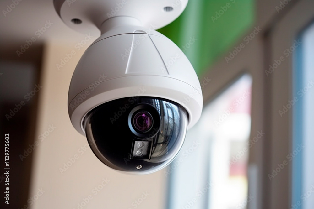 Surveillance camera monitoring the area for safety and security. Camera and protection system Surveillance camera monitoring the area for safety and security. Camera and protection system