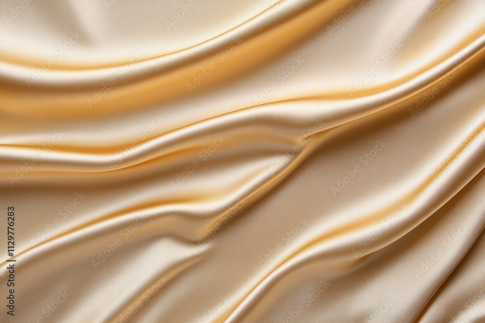 Elegant Draped Champagne Satin Fabric Texture Elegant Draped Champagne Satin Fabric Texture