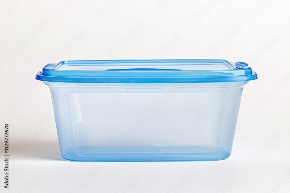 A Clear Blue Plastic Storage Container with Lid Ideal for Organizing Home Items, Keeping Things Tidy, and Protecting Belongings from Dust and Damage A Clear Blue Plastic Storage Container with Lid Ideal for Organizing Home Items, Keeping Things Tidy, and Protecting Belongings from Dust and Damage