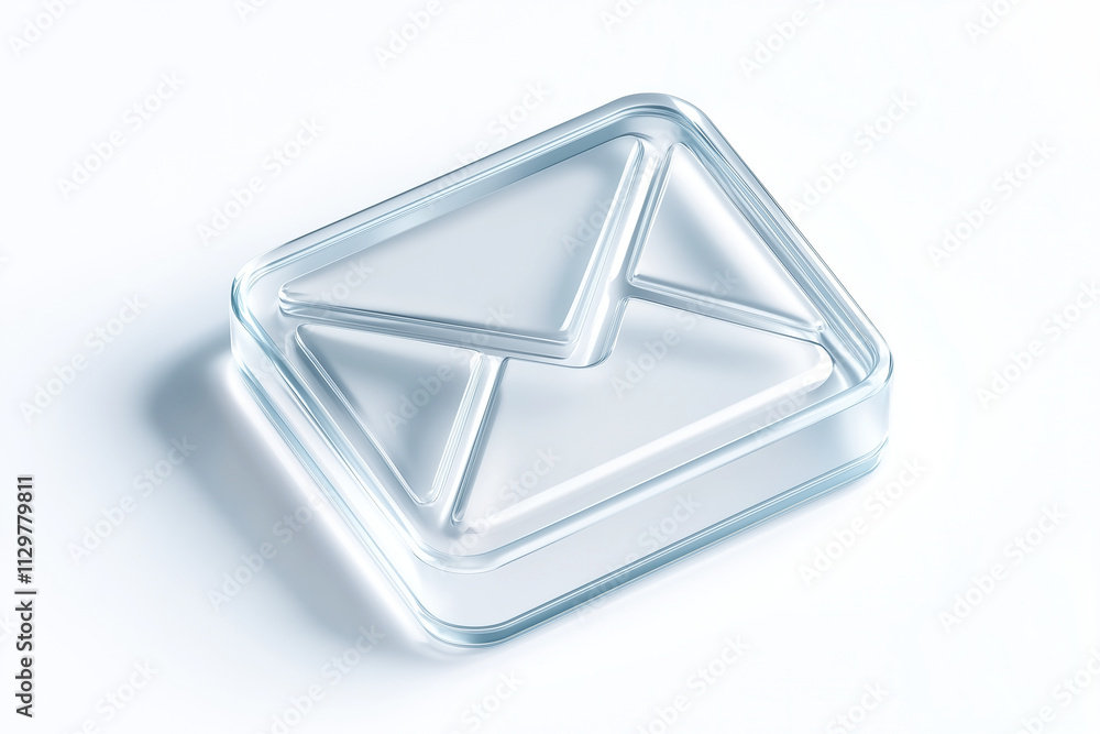 transparent 3d icon of a mail symbol