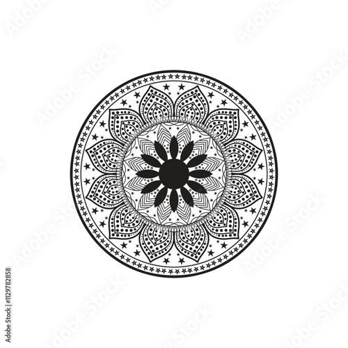 Very easy amp simple mandala design with black ampwhite

