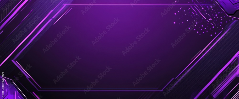 Abstract purple background with glowing lines and geometric shapes. Abstract purple background with glowing lines and geometric shapes.