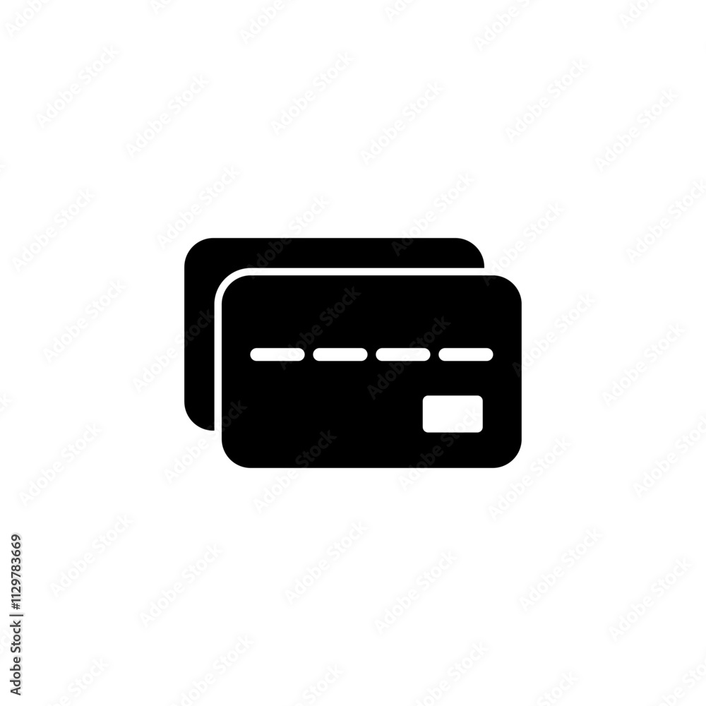 Credit card icon logo design. Credit card payment sign and symbol Credit card icon logo design. Credit card payment sign and symbol