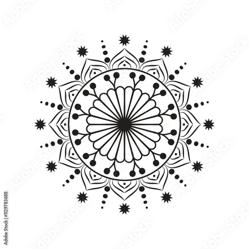 Very easy amp simple mandala design with black ampwhite
