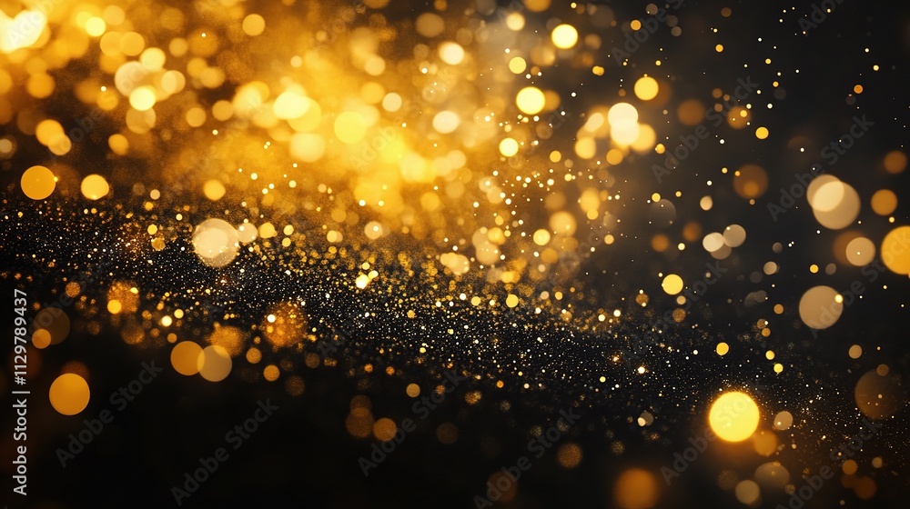 Luxurious Abstract Gold and Black Background with Sparkling Effects Luxurious Abstract Gold and Black Background with Sparkling Effects