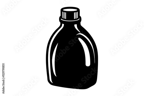 Beautiful plastic detergent bottle on white background vector art illustration