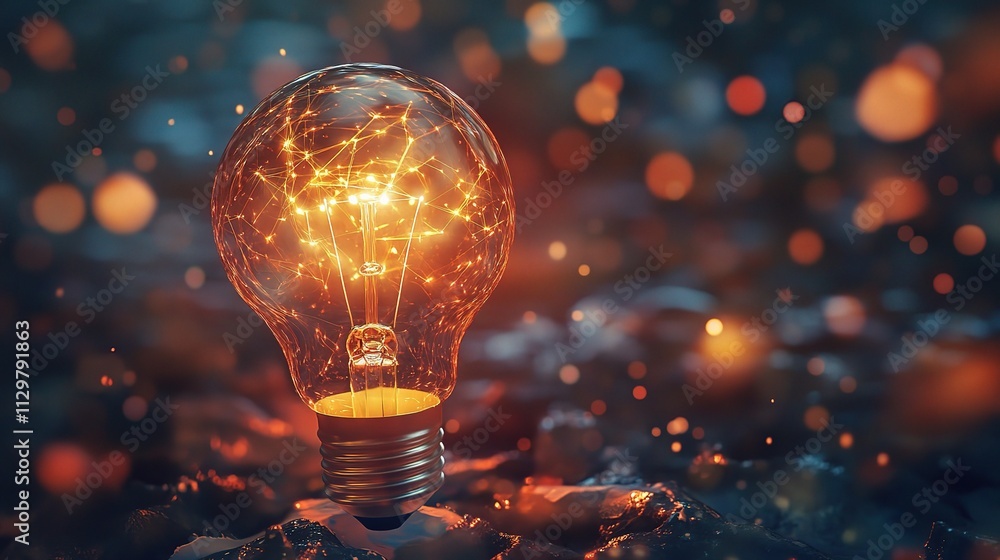 Inspiring Light Bulb Symbolizing Creativity and Innovative Ideas Inspiring Light Bulb Symbolizing Creativity and Innovative Ideas