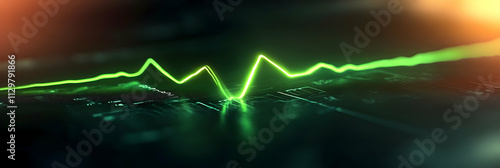 Dynamic Green Data Trend,  Market Signals Indicate Positive Growth in the Financial Sector, Showing Promising Economic Outlook. photo