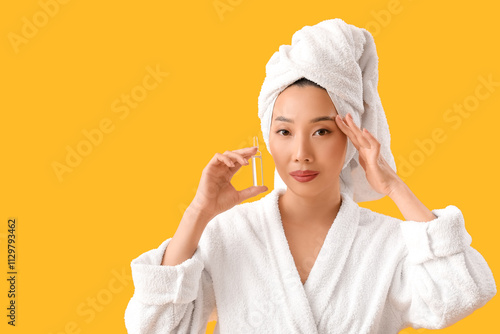 Beautiful Asian woman with ...