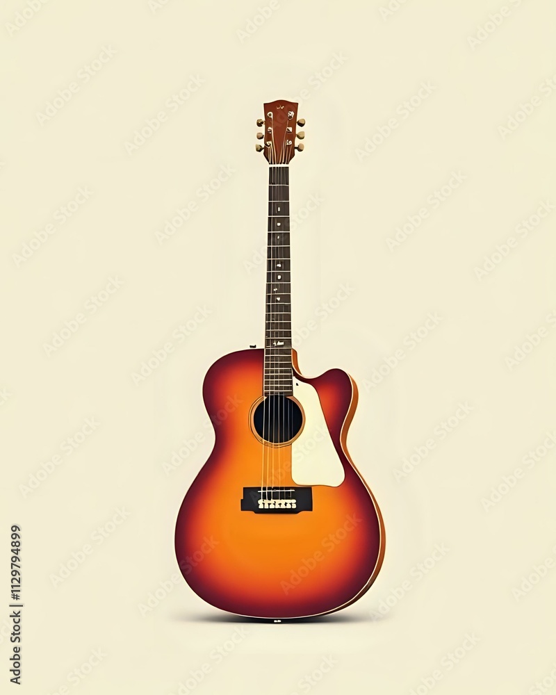 Fototapeta premium image en gros plan d'une guitare sèche