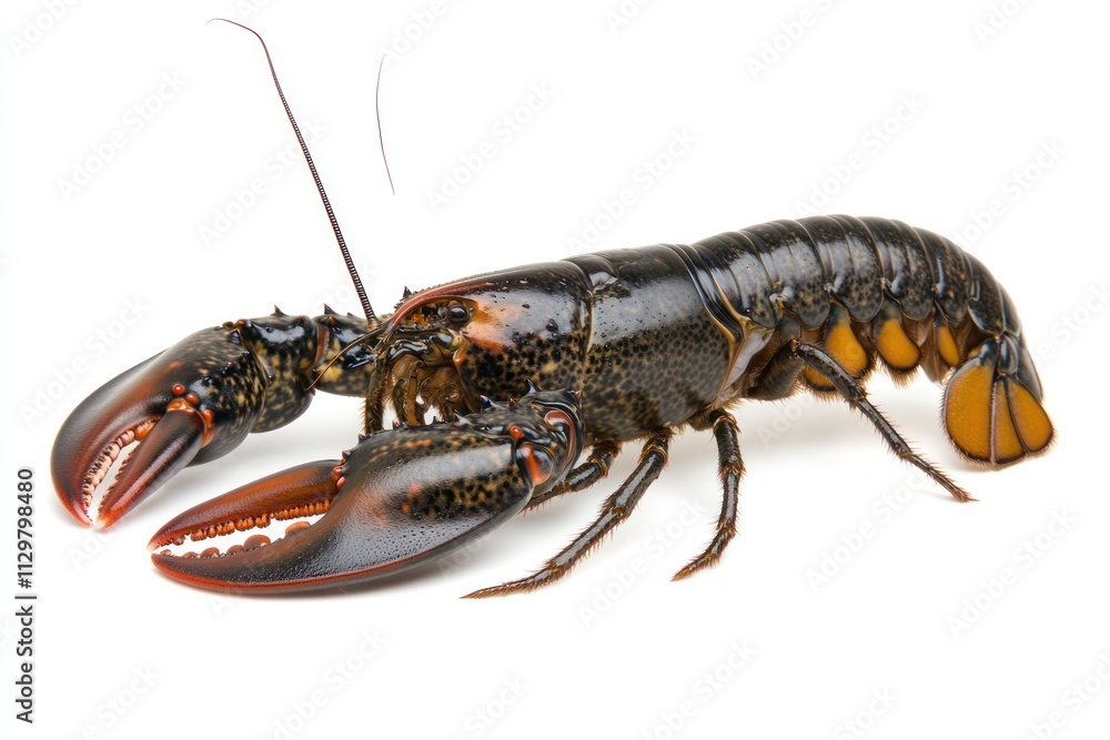 Large European lobster isolated on white background. Large European lobster isolated on white background.