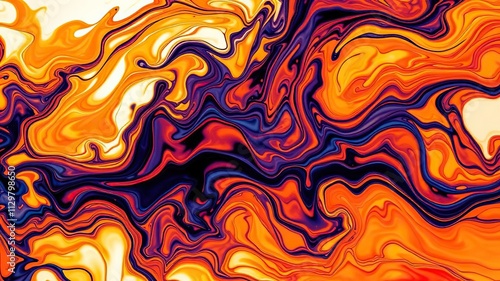 Water ink mixture creates mesmerizing swirls and flow, watery vortex, liquid dynamics, colored dance