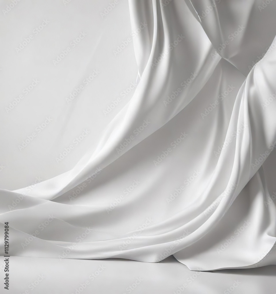 White abstract background with elegant satin texture, plain, empty, luxury, blank, glamorous White abstract background with elegant satin texture, plain, empty, luxury, blank, glamorous
