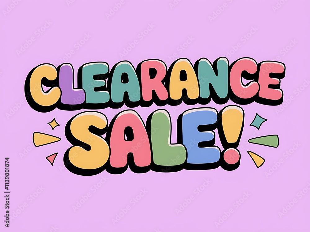 Colorful Clearance Sale Announcement Graphic Design Colorful Clearance Sale Announcement Graphic Design