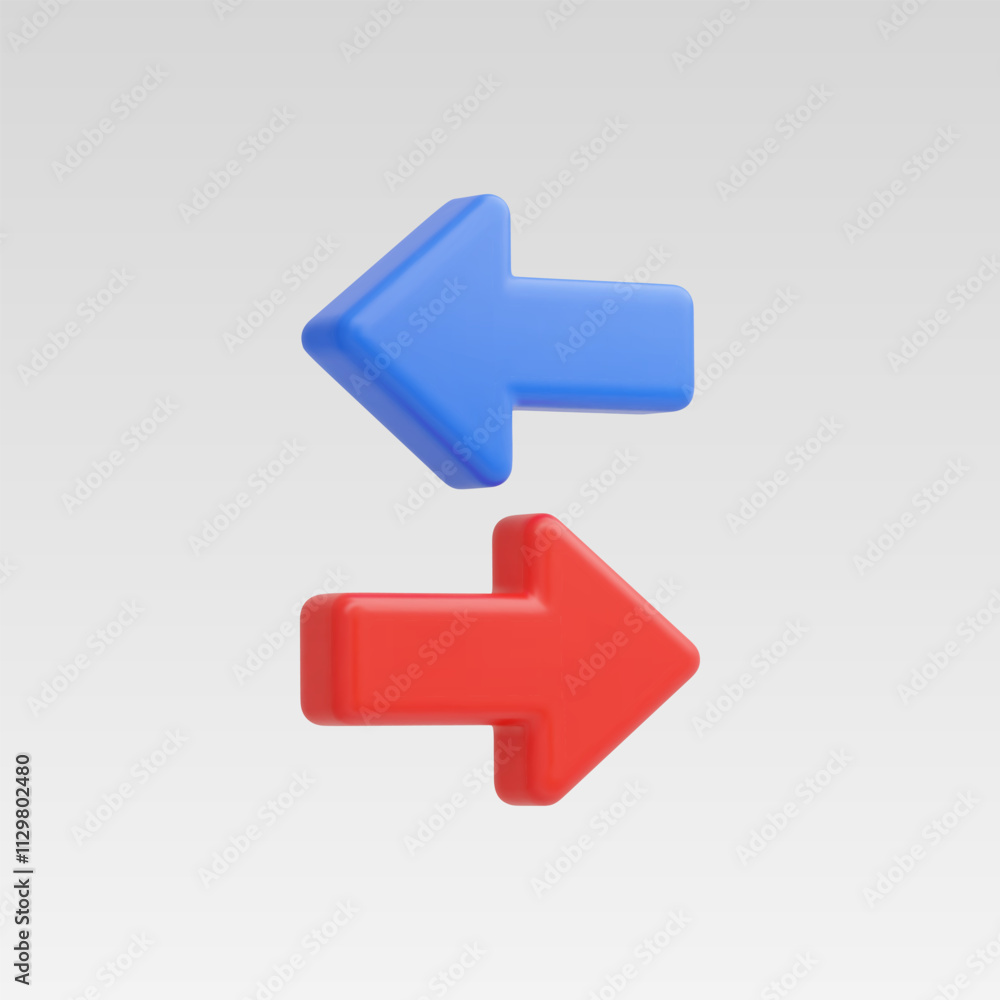 3d Realistic Exchange arrow transfer icon vector illustration 3d Realistic Exchange arrow transfer icon vector illustration