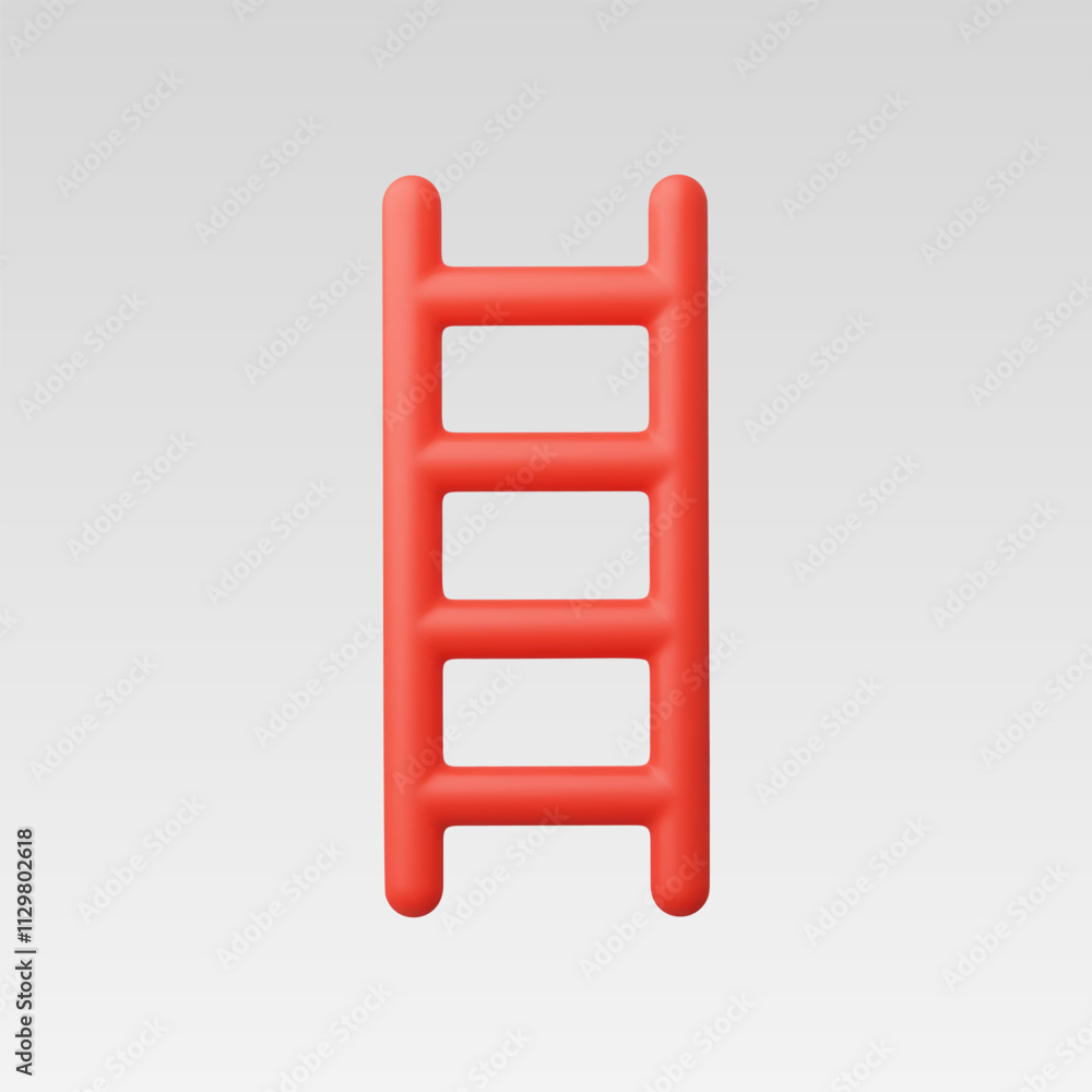 3d Realistic Ladder icon vector illustration 3d Realistic Ladder icon vector illustration