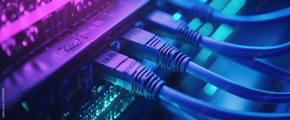 Network Cables Connected to a Server Network Cables Connected to a Server