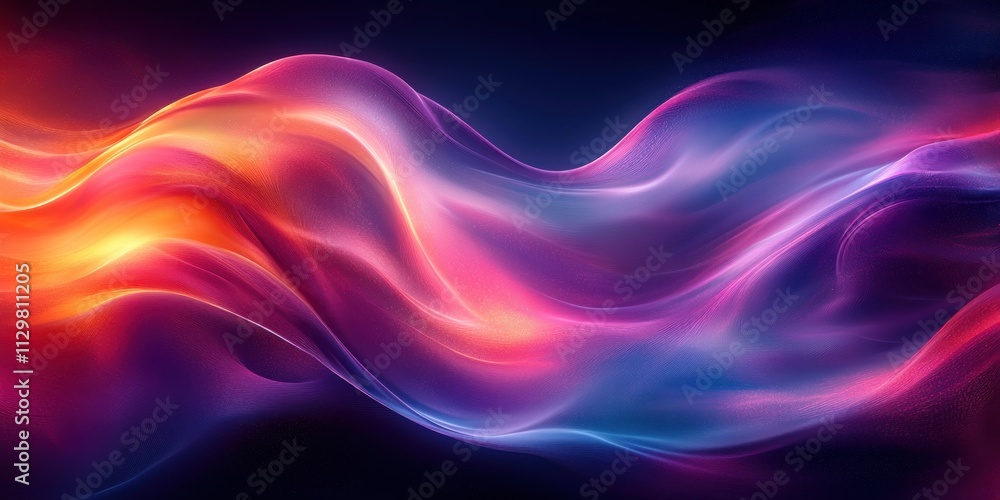 Fototapeta premium Iridescent Abstract Design 3D Render Smooth Swirling Patterns Minimalist Composition