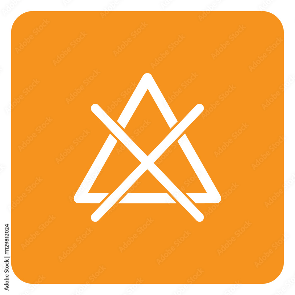 Vector sign of clothing symbol prohibiting the use of bleaching Vector sign of clothing symbol prohibiting the use of bleaching