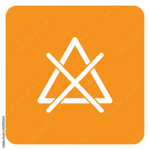 Vector sign of clothing symbol prohibiting the use of bleaching