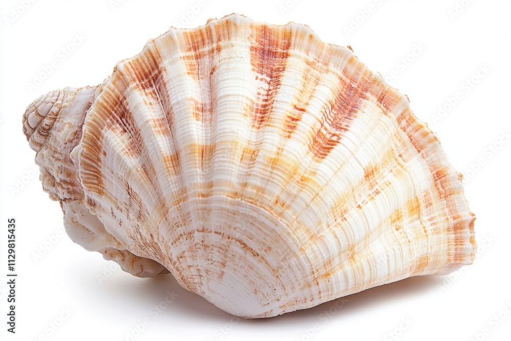 Closeup of a Stunning Seashell Specimen on White Background Detailed Shell Texture and Patterns Ocean Treasure Closeup of a Stunning Seashell Specimen on White Background Detailed Shell Texture and Patterns Ocean Treasure