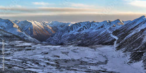 Aerial panoramic view of the Tibetan Plateau in West Sichuan, China