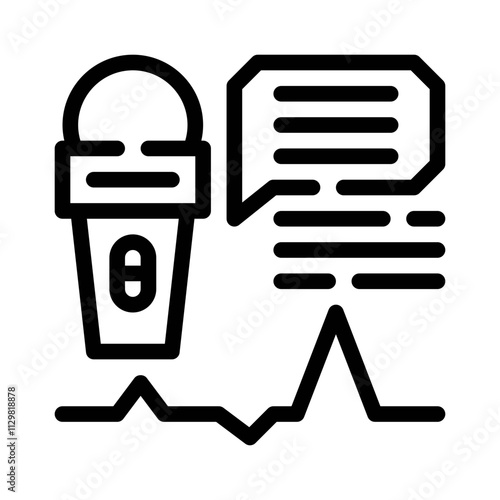 microphone line icon