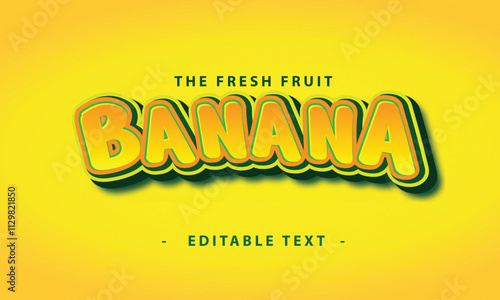 banana fruit text effect design