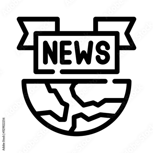 breaking news line icon