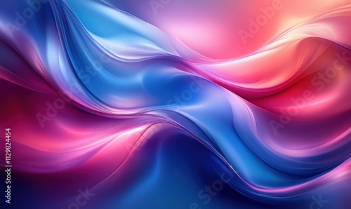 Wallpaper Mural Futuristic Abstract Design with Spiraling Shapes in Vibrant Blue and Purple Torontodigital.ca
