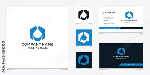 oil drop laboratory logo design graphic icon, business card vector template